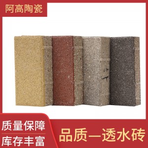 陶瓷透水磚宜興生產(chǎn)人行道廣場(chǎng)彩色鋪地磚非標(biāo)庭院防滑燒結(jié)滲水磚