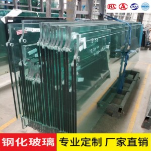工廠生產(chǎn)12mm鋼化玻璃來(lái)圖來(lái)樣板 淋浴房隔斷夾膠中空超白透明