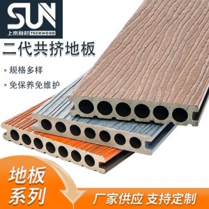 pe戶外浮雕系列二代共擠塑木地板批發(fā)防腐木塑料仿木木塑板陽臺露