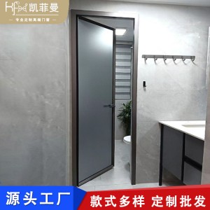 網(wǎng)紅極窄衛(wèi)生間平開門玻璃門廁所門廚房鋁合金超白長虹玻璃室內(nèi)門
